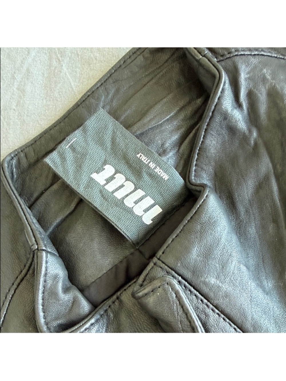 Mut made by Rick Owen’s Men's Black Leather Jacket, size EU 50 - or Large - Picture 4 of 10